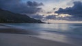 A quiet evening on a tropical beach.