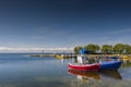 A quiet fishing port and small fishing boats Royalty Free Stock Photo