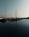 quiet harbor, with beautiful ships.