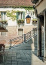 Quiet Italian patio in Venice Royalty Free Stock Photo