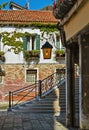 Quiet Italian patio in Venice Royalty Free Stock Photo