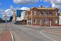 Quiet main road of Auburn Street at Goulburn city centre, New South Wales, Australia