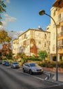 Quiet neighborhood in Golden hour in Rishon LeTsiyon