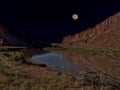 Quiet Night Colorado River Reflections Royalty Free Stock Photo