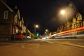 Quiet night street residential area