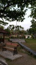 Quiet park in the evening before sunset in Jogja Royalty Free Stock Photo