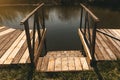 Quiet place for a fisherman outside the city by the lake. nature country club for the whole family Royalty Free Stock Photo