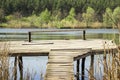 Quiet place for fishing on the lake Royalty Free Stock Photo