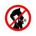 Quiet please, no phone talking - prohibition sign Royalty Free Stock Photo