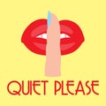 Quiet please sign Royalty Free Stock Photo