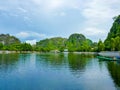 Quiet Ride On Peaceful Tam Coc River Royalty Free Stock Photo