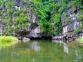 Quiet Ride On Peaceful Tam Coc River Royalty Free Stock Photo