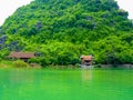 Quiet Ride On Peaceful Tam Coc River Royalty Free Stock Photo