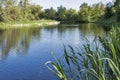 Quiet Ros river at summer Royalty Free Stock Photo