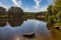 Quiet Ros river in summer, Ukraine Royalty Free Stock Photo