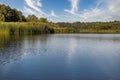 Quiet Ros river in summer, Ukraine Royalty Free Stock Photo