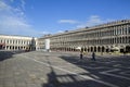 Quiet San Marco square (piazza San Marco) in the early morning. Venice, Italy Royalty Free Stock Photo