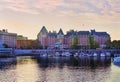 Quiet scene of the port of Vancouver Canada Royalty Free Stock Photo