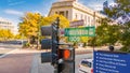 Quiet street corner at Pennsylvania and 10th NW in Washington DC Royalty Free Stock Photo