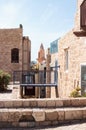 Quiet street in old city Yafo-Israel Royalty Free Stock Photo