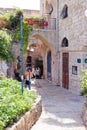 Quiet street in old city Yafo, Israel Royalty Free Stock Photo