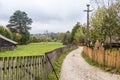 A quiet street on the periphery of Bran in Romania