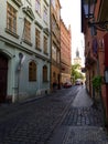 Quiet Street Prague Royalty Free Stock Photo