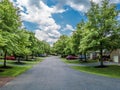 Quiet street in small american town Royalty Free Stock Photo