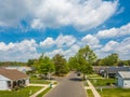 Quiet street in small american town Royalty Free Stock Photo