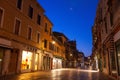 Quiet street in Venice, Italy, at night