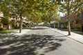 Quiet street view in a residential area