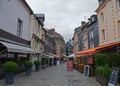 Quiet streets of Honfleur, Normandy, France.