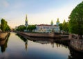 Petersburg. Kryukov canal and St. Nicholas Cathedral.