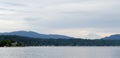 Quiet sunset  on Sammamish Lake with  Rainier  in background Royalty Free Stock Photo