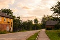 Quiet village streets in latvia 2 Royalty Free Stock Photo