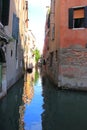 Quiet Water Alley in Venice Italy Royalty Free Stock Photo