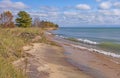 Quiet Waves in the Fall on the Great Lakes