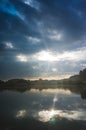 Quiet, windless morning on the Oskol River in Ukraine