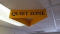 Quiet Zone Hospital Sign in Yellow and Black