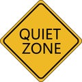 Quiet zone icon. Yellow quiet zone sign. flat style Royalty Free Stock Photo