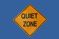 Quiet zone sign Royalty Free Stock Photo