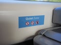 Quiet zone sign in London