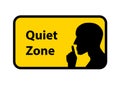 Quiet Zone yellow sign