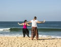 Quigong at the beach of Goa