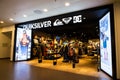 Quiksilver and DC store in Galeria Shopping Mall in Saint Petersburg, Russia.