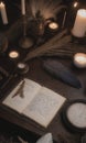 Quill and Candlelit Writing Ambiance