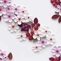 Quilling Flowers: Stunning Multilayered Designs In Light Maroon And Light Magenta Royalty Free Stock Photo