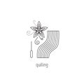 Quilling line icon