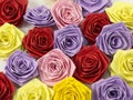 Quilling multicolored roses