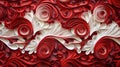 Quilling paper curls and rolls banner in an abstract panel with copy space Royalty Free Stock Photo